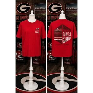 Georgia Bulldogs Sanford Stadium Tee Medium Red College Football Shirt